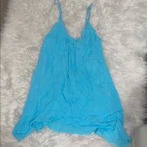 Baby blue mini beach dress